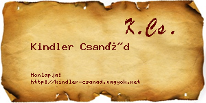 Kindler Csanád névjegykártya